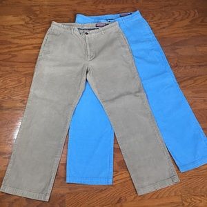 2 pairs Vineyard Vines 36x32 corduroy club pants